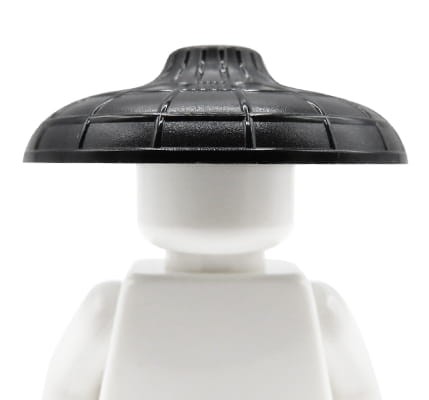 LEGO conical asian / samurai hat - black - Extra Extra Bricks