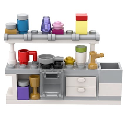 Accéder au produit Meubles de cuisine - ensemble personnalisé en briques LEGO