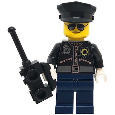 Go to product LEGO City Minifigure - Policeman / Police officer with a radio