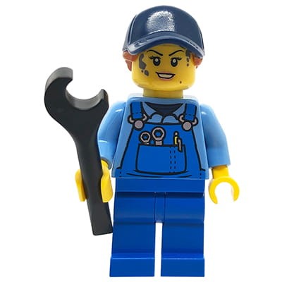 LEGO City Minifigure - Mechanic Female in overalls and cap
