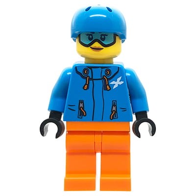 LEGO City Minifigure - Skier Female in helmet and goggles
