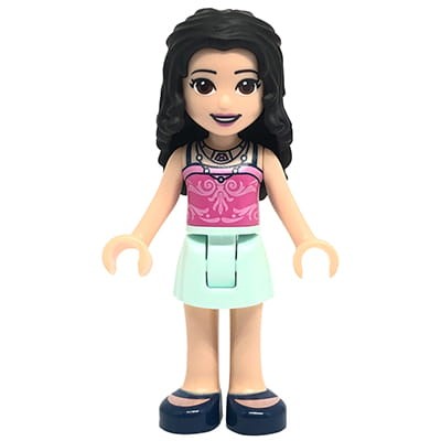 Accéder au produit Figurine LEGO Friends - Emma - haut rose, collier