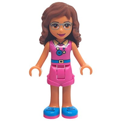 LEGO Friends Minifigure - Olivia - pink sweater with necklace