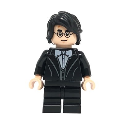 LEGO Harry Potter Minifigure - Harry Potter - black suit (short legs) and white bow tie