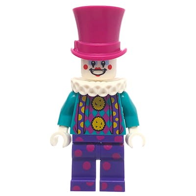 LEGO Hidden Side Minifigure - clown Terry Top - painted face, top hat