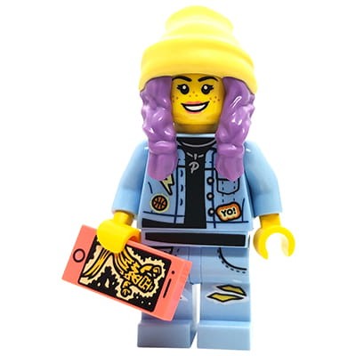LEGO Hidden Side Mini figure - teenager Parker L. Jackson - phone