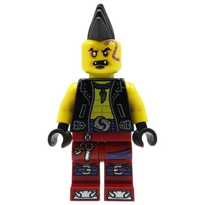 LEGO Ninjago Minifig - Eyezor / Thug, mohawk, tattoo, leather vest