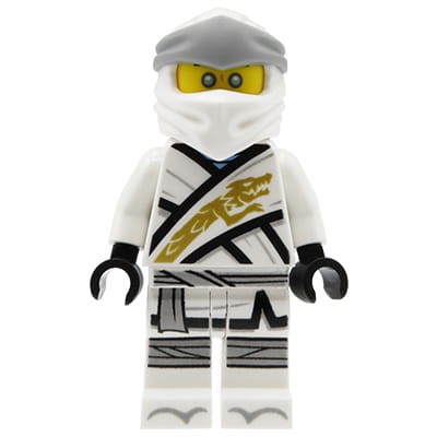 LEGO Ninjago Legacy Minifig - ninja Zane - white robe and mask
