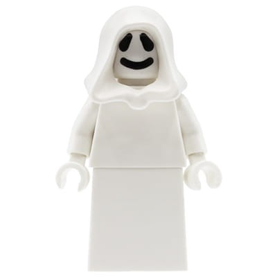 LEGO City - minifigurka Duch / Zjawa / Upiór w białej szacie z kapturem