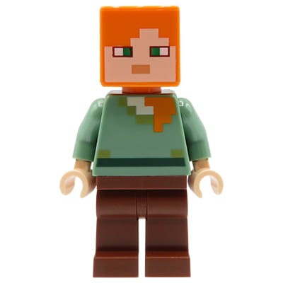 Accéder au produit Figurine LEGO Minecraft - Alex, jambes brun rougeâtre