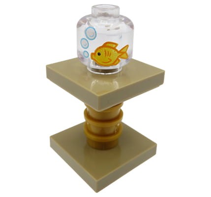 Goldfish in aquarium on table - made of LEGO bricks