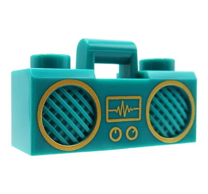 Go to product LEGO boom box / radio / tape recorder - dark turquoise