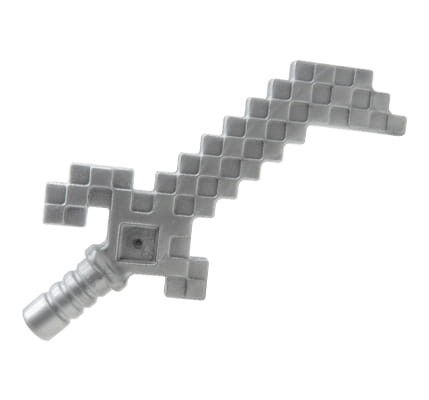 LEGO Minecraft cutlass - flat silver