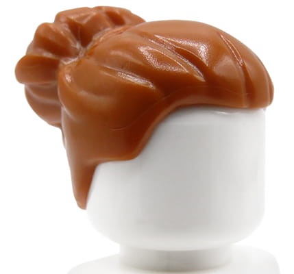 Go to product LEGO minifigure hair - female, dark orange / ginger, bun