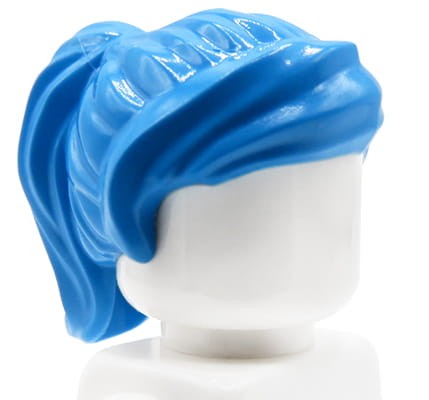 Go to product LEGO minifigure hair - female, blue, ponytail