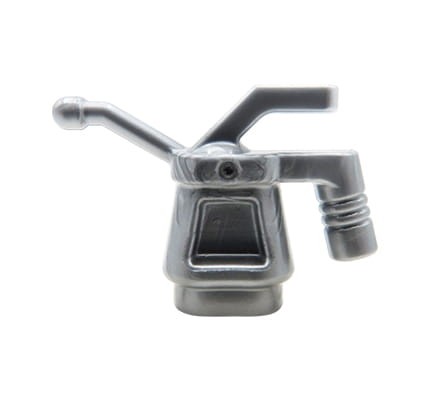 LEGO oil can - flat silver