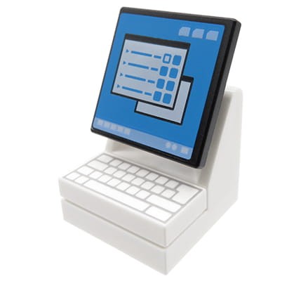 Desktop computer: monitor + keyboard