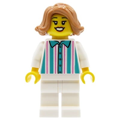 Accéder au produit Figurine LEGO City - Femme / Maman, cheveux châtain clair