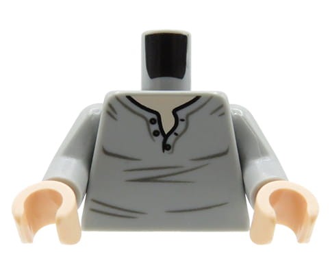 Go to product LEGO minifigure torso - gray henley shirt / longsleeve