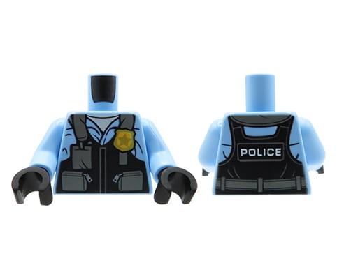 Zum Produkt LEGO Minifigur Torso - Polizist / Polizei-Warnweste