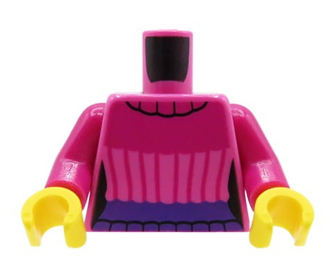 Accéder au produit Torse de figurine LEGO - femme, pull rose