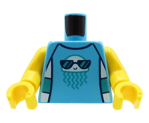 Zum Produkt LEGO Minifiguren-Torso – blaues Tanktop mit Aufdruck
