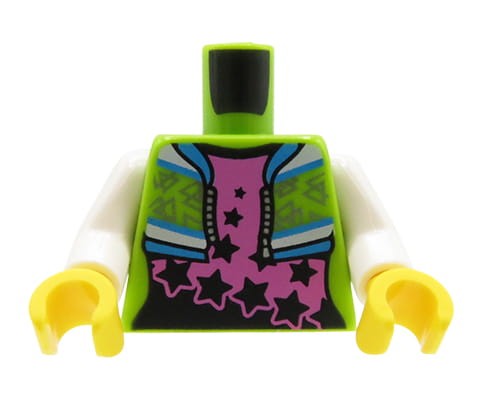 Go to product LEGO minifigure torso - female, short jacket, shirt