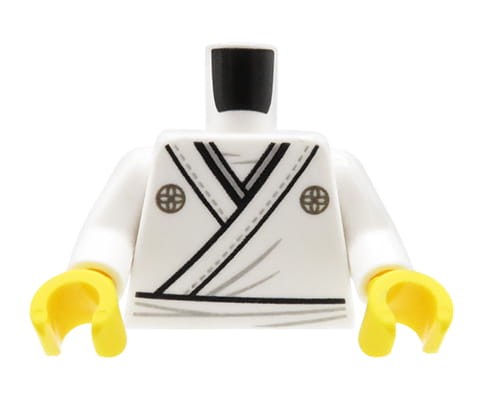 Accéder au produit Torse de figurine LEGO - kimono blanc / robe ninja