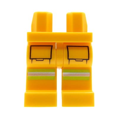 Accéder au produit Jambes de figurine LEGO - pantalon vert avec bandes réfléchissantes
