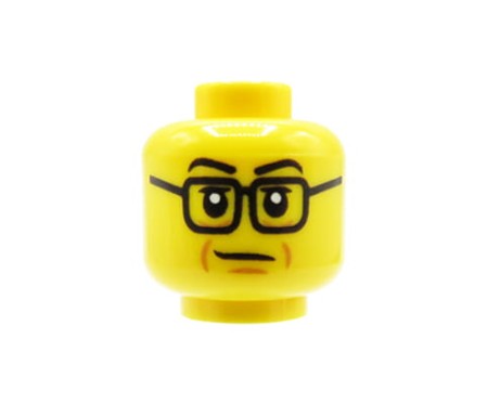 LEGO minifigure head - man, glasses