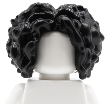 Accéder au produit Cheveux de figurine LEGO - femme, noirs, bouclés