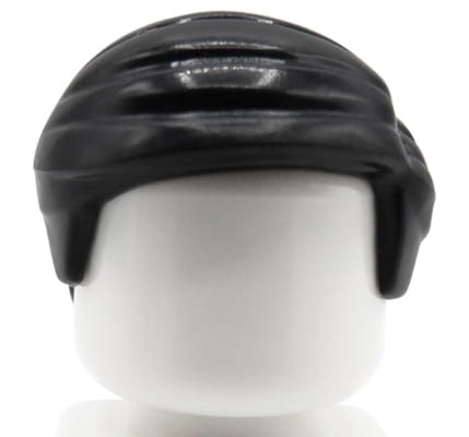 LEGO minifigure hair - male, black, short
