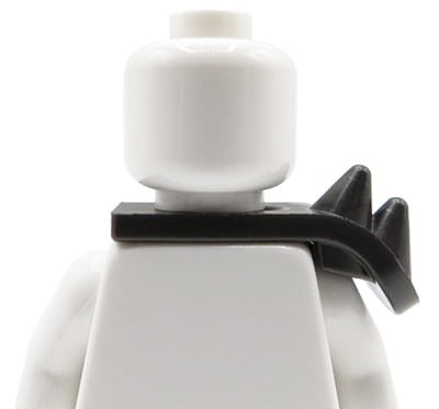 LEGO minifigure armor shoulder - pearl dark gray