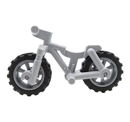 Accéder au produit Vélo de montagne LEGO - gris avec roues argentées