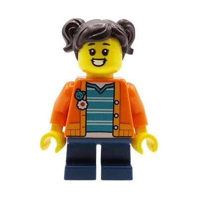 Go to product LEGO City Minifigure - Little Girl / Child, brown hair