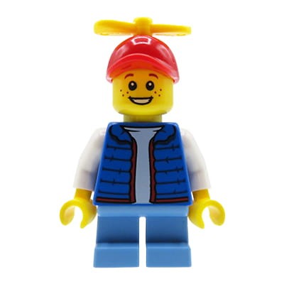 LEGO City Minifigure - Little Boy / Child, funny cap