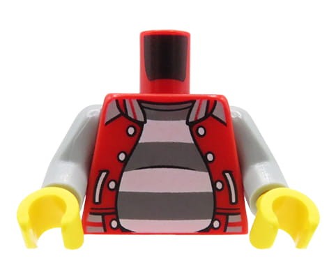 Accéder au produit Torse de figurine LEGO - veste de sport, gros ventre