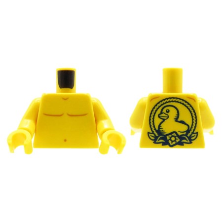 LEGO minifigure torso - bare chest, tattoo on back