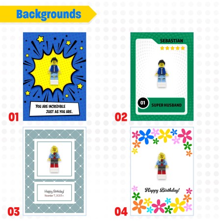 Figurines personnalisées – Cadre – Crée ta propre minifigurine à partir de pièces LEGO