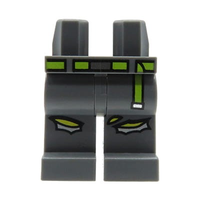 Go to product LEGO minifigure legs - ripped gray pants with belt