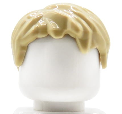 LEGO minifigure hair - male, blonde, short