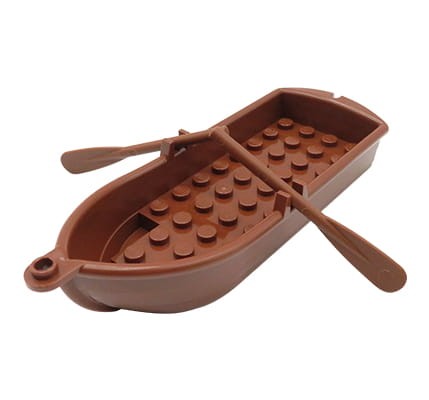 Go to product LEGO boat with paddles - reddish brown