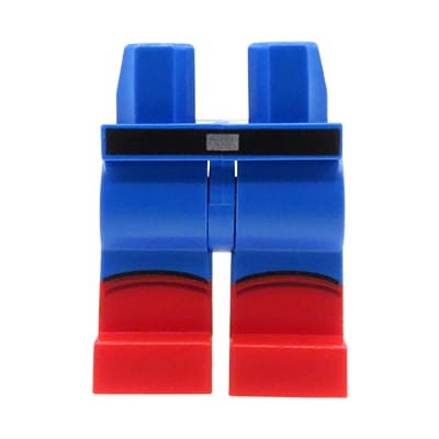 LEGO minifig legs - blue denim pants, red cowboy boots, black belt