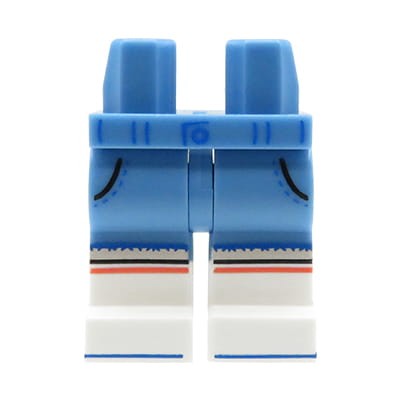 LEGO minifig legs - blue jeans, white boots