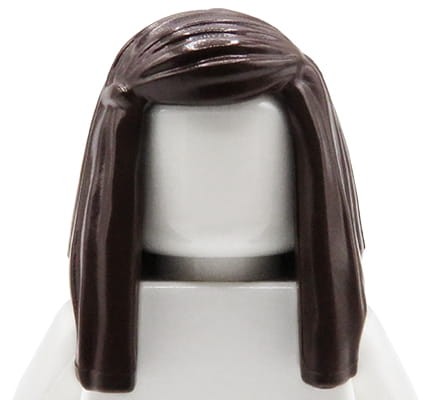 Go to product LEGO minifigure hair - female, dark brown, long, straight