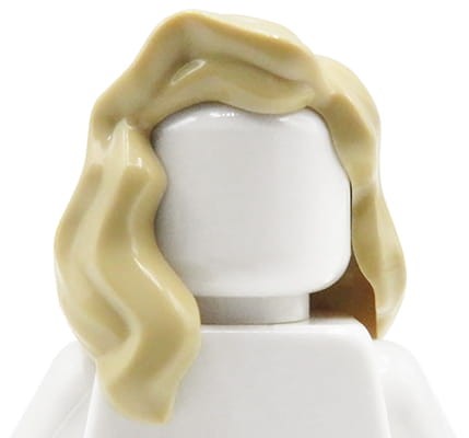 LEGO włosy figurki - damskie, blond, długie, falowane
