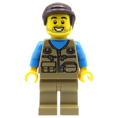 LEGO City - minifigurka Mężczyzna / Tata w kamizelce z kieszeniami