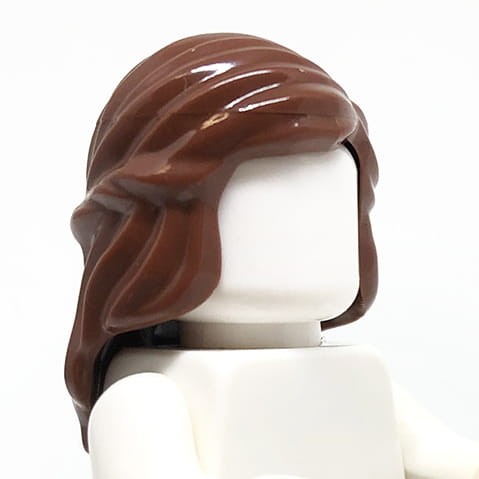 Accéder au produit Cheveux de figurine LEGO - femme, brun rougeâtre, longs