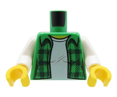 Go to product LEGO minifigure torso - green plaid shirt