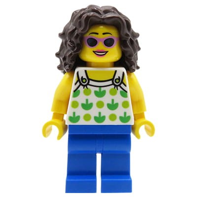Go to product LEGO City Minifigure - Woman, brown curly hair